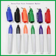 Mini 9.2*1.3cm Permanent Marker with Ring Hole on Clip